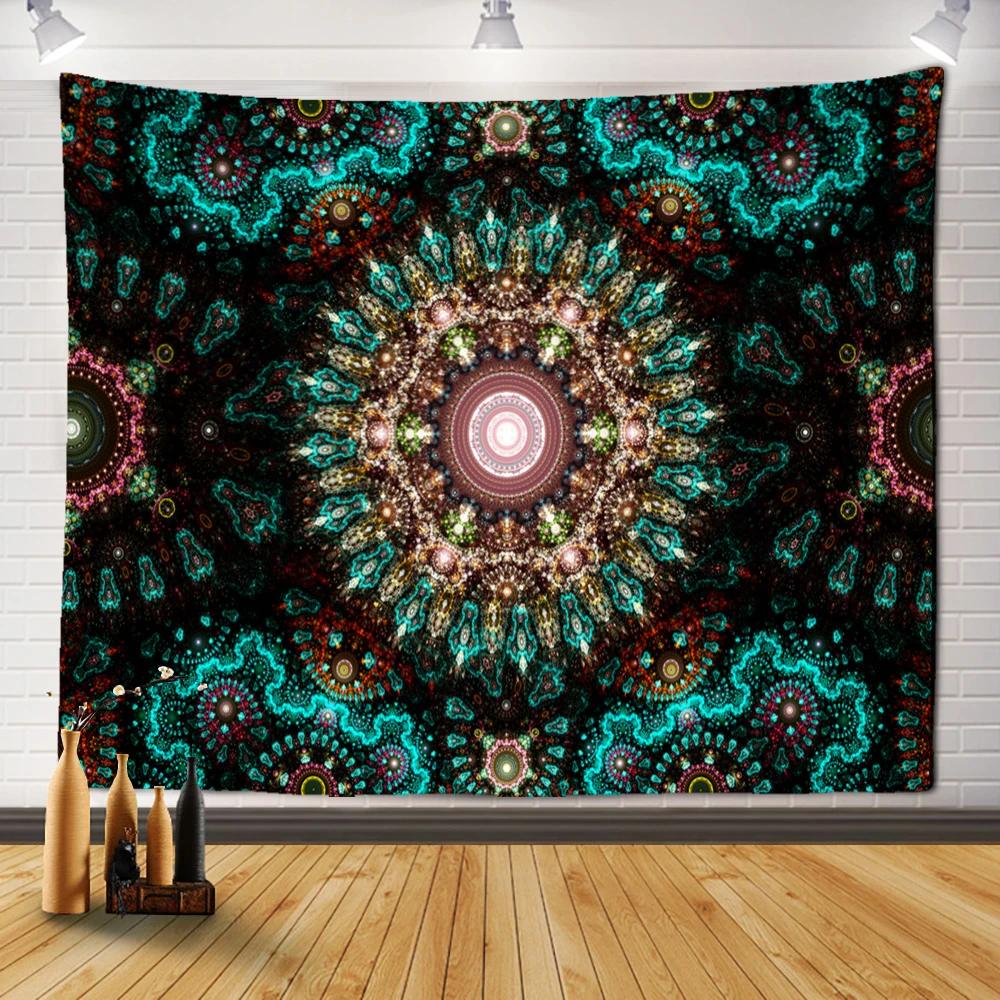 Гостиная в стиле бохо Психоделическое колдовство Общежитие Простыни Домашний декор — фото 20