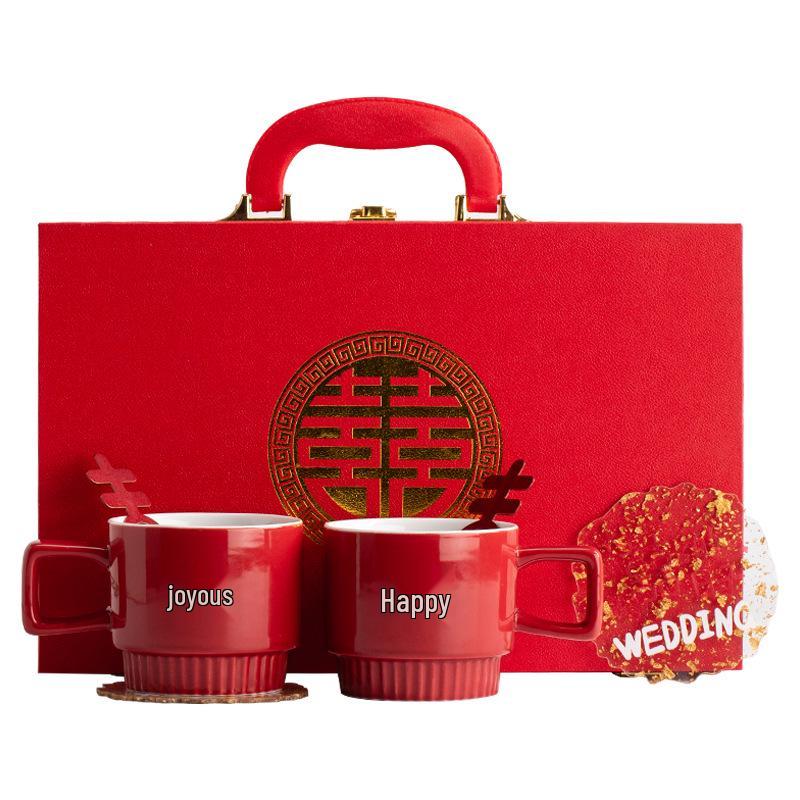 Newlywed Honeymoon Gift: Practical Wedding Coffee Cup Set & Ornament for Bride, Best Friend, or Engagement