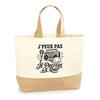 Tote Bag - PLANETEE - I Can't I Prefer Rap (I Can't Be Minimalist) - Premium Cotton - Jute Base - 48×37×13 Cm