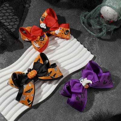 New Cute Fashion Halloween Cartoon Bow Lovely Girls Hairpins Children Headwear Hairgrip Hair Clips Hair Accessories Gift