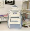 Schoolbag1011 new ins lightweight Mori versatile high-value contrasting color schoolbag girls junior high school large-capacity travel backpack