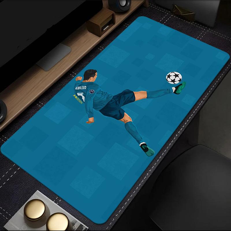 Ronaldo's Fiery Celebration mouse pad, rubber base, esports desk mat, mouse pad for gamers and office use, gaming desk , easy to clean mat
