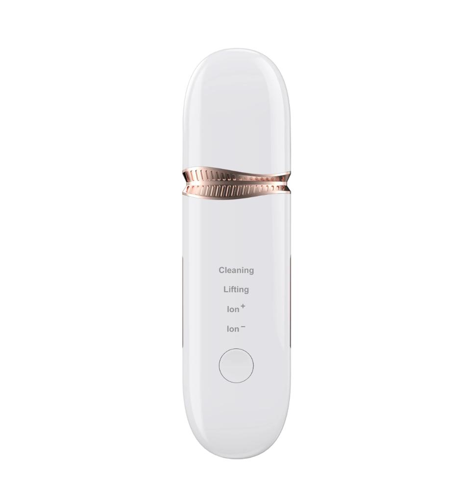 Beauty Device ABS Ultrasonic Skin Scrubber with EU Plug Face Spatula Blackhead Remover Pore Exfoliating USB Cable Facial