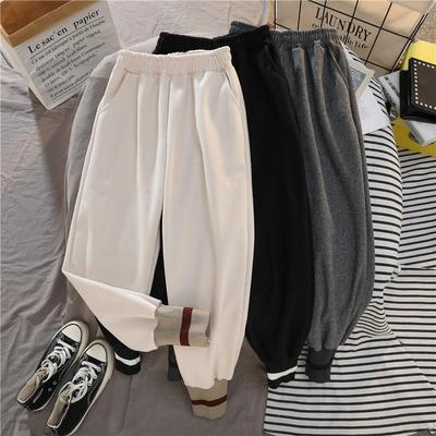 Broeken voor Dames Grote Maten Verdikt Rekbaar Elastisch Hoge Taille Lange Broek Effen Kleur Fleece Casual Wijde Pijpen