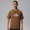 Flight T Shirts Men's Light British Umber/Contour Brown Crew Ne