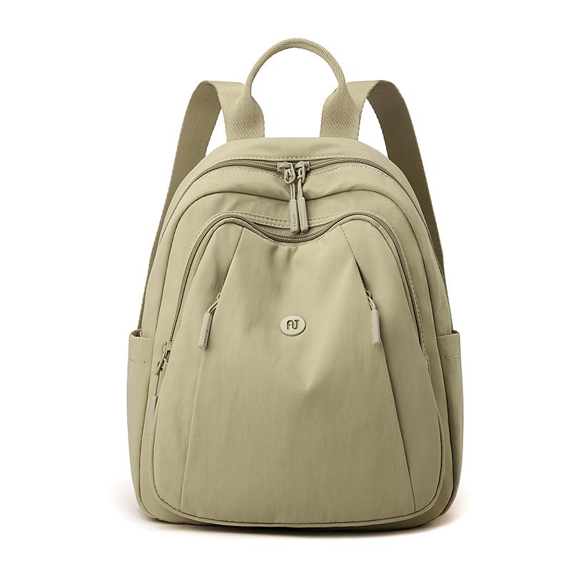 Solid Color Women's Backpack Student Schoolbag