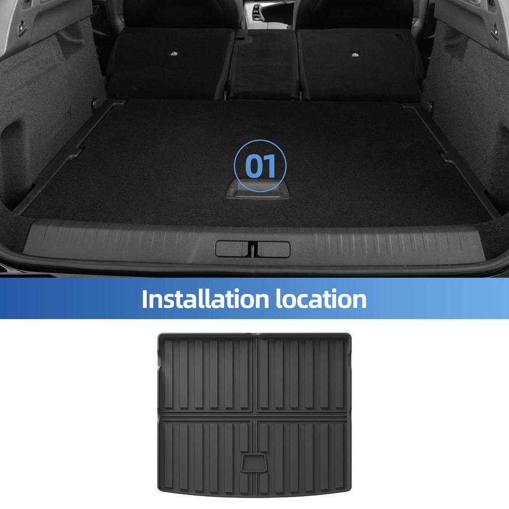 LUCKEASY Left Drive for Peugeot 3008 E-GT 3rd Gen Hybrid Version 2024-2027 Car All-Weather Floor Mats Trunk Pad Accessories