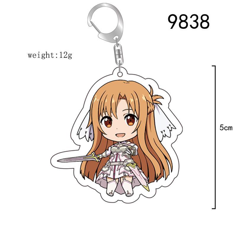 Sword Art Online Acrylic Keychain: Asuna, Sinon, Kirito Anime Charm