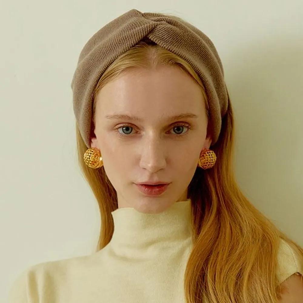 Knit Turban Hairband JP-23-376HB beige