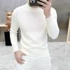 Men's Solid Color Round Neck Wool Knit Sweater - Versatile and Trendy Pullover