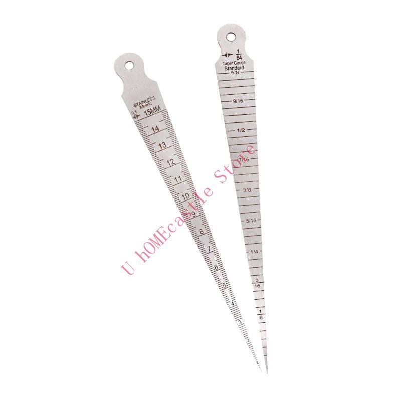 63HF Stainless Steel 0-15mm Taper Gauge Aperture Scale Feeler Gauge Aperture
