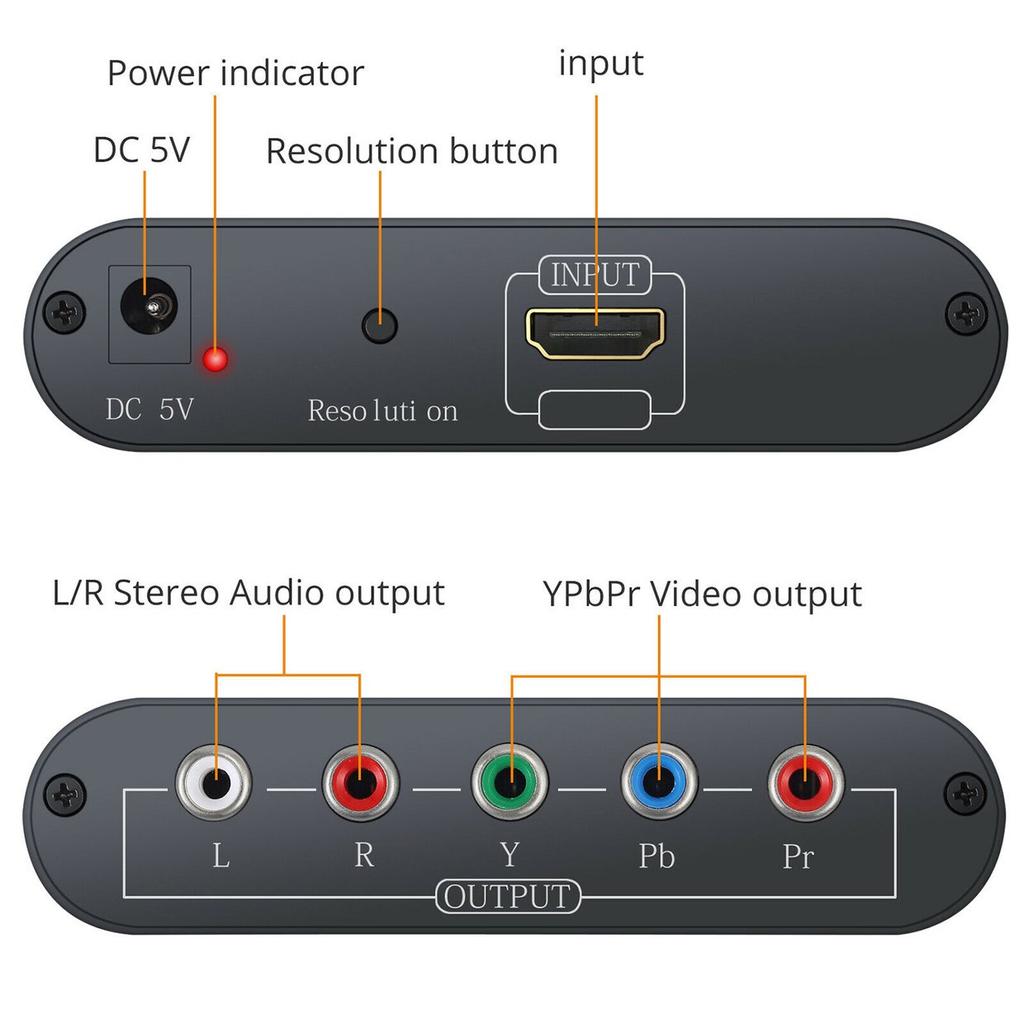 Compatible Con Hdmi A 1080p Componente De Vídeo Ypbpr 3rca R Compatible Con Hdmi A 1080p Componente De Vídeo Ypbpr 3rca R