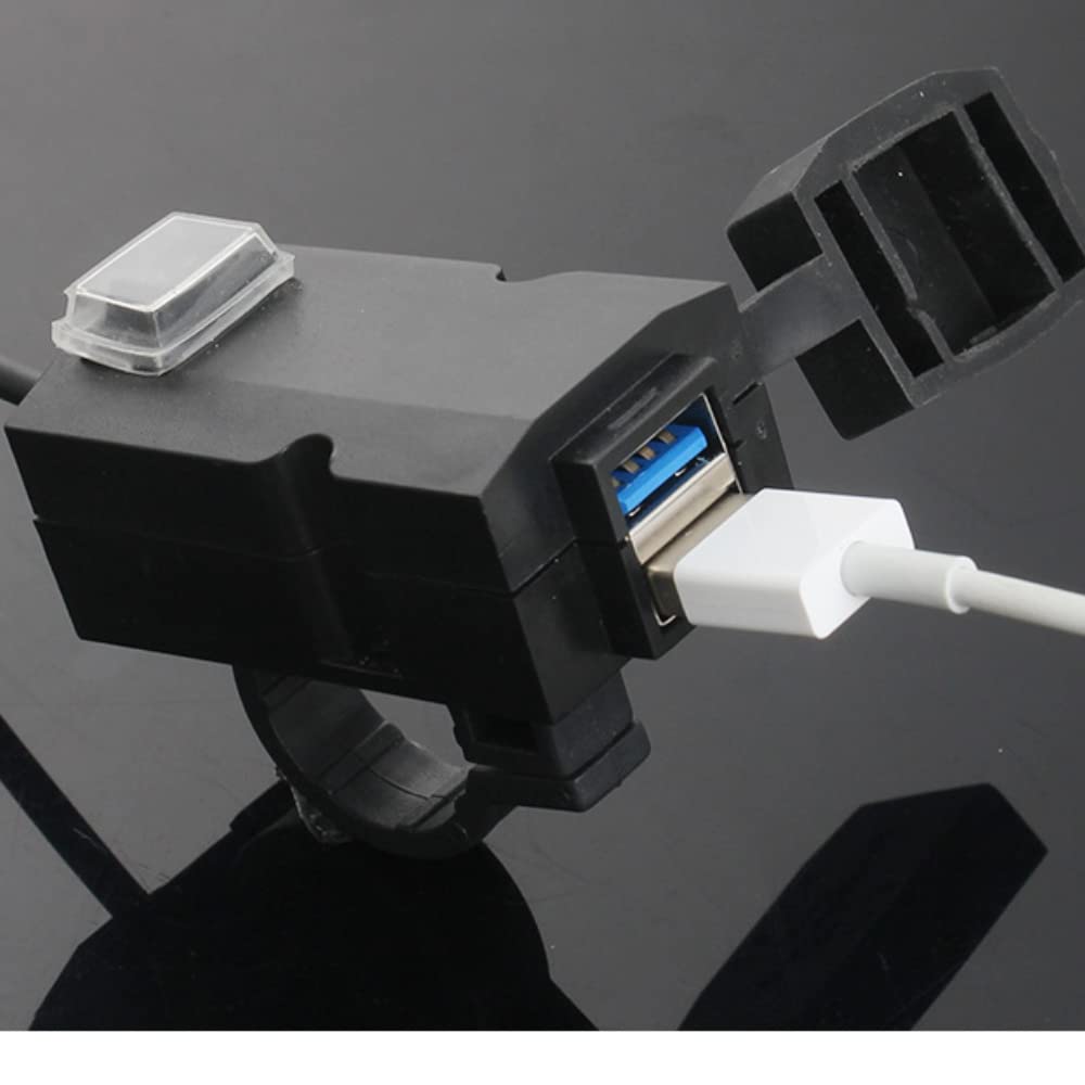 Itisyou Motorcycle USB Power Supply USB 2 Port Power Unit Charger Waterproof Cover Motorcycle USB Phone Charger
