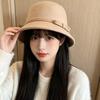 Korean Style Retro Cloche Cap Soft Felt Vintage Fedora Cap Elegant Bucket Hat Elegant Women