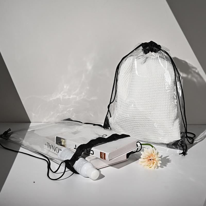 Waterproof Transparent PVC Drawstring Backpack with Logo Printing