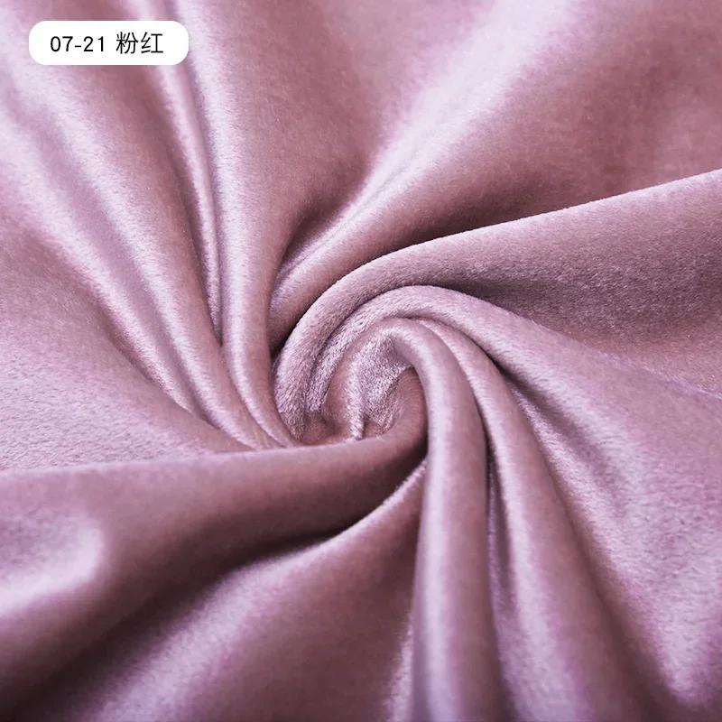 High Quality Thickend Velvet Fabric Soft By The Meter for Sofa Covers Pillowcases Curtain Sewing Velour Cloth Anti-wrinkle Blue