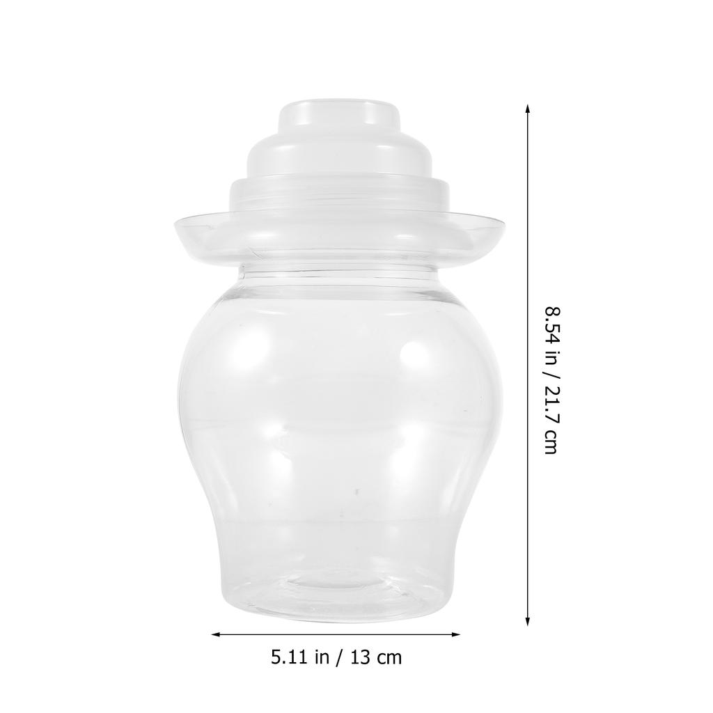 Large Capacity Transparent Plastic Airtight Jar Wide Mouth Pickle Container Vegetable Storage Kimchi Bottle Home Fermenting Jars