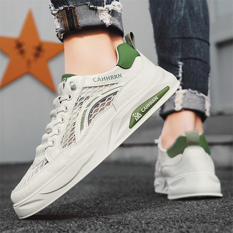 Herrenschuhe Vier Kann Tragen Low-Top Atmungsaktiv Lässig Flache Sohle Farblich Passend Herren Trend Modisch Und Bequem Tägliche Board-Schuhe