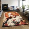 1pc Japanese Fox - Cute Fox & Kitsune Motifs, Machine-Washable Soft Rug Suitable For, Bedroom, Entryway - Non-Slip Backing, Compact, Ideal Gift