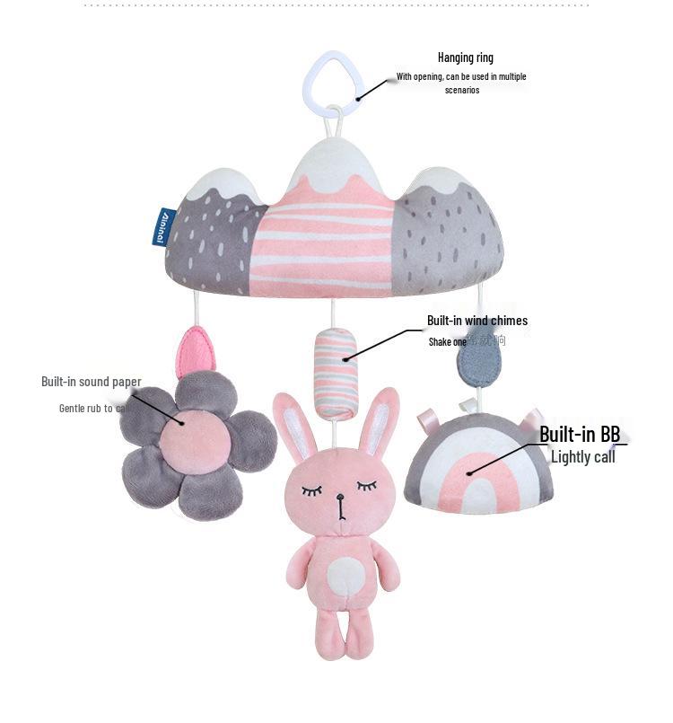 Aipinqi Baby Pink Animal Wind Chime Pendant Toy for Strollers