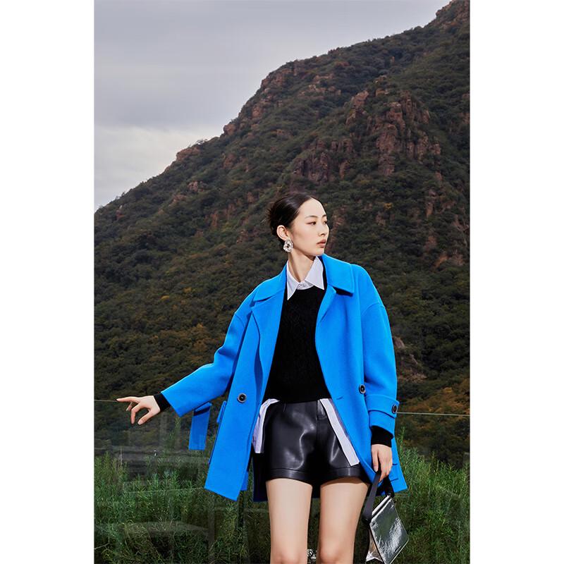 

Минималистичное двустороннее шерстяное пальто Gejin для женщин M