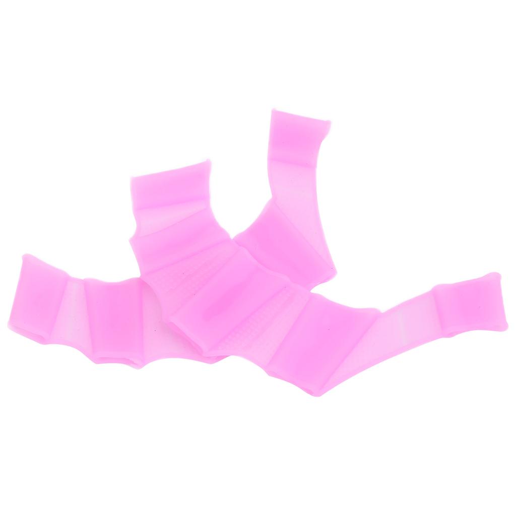 1 Pair Swimming Handcuffs Flippers Silicone Swimming Finger Webbed Gloves Swim Palm FingerPurple L