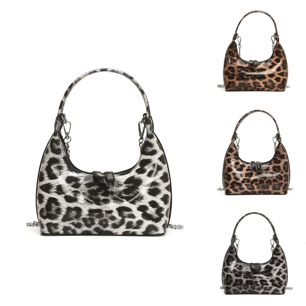 Fashionable Pu Leopard Pattern Crossbody Bag For Casual Use Women