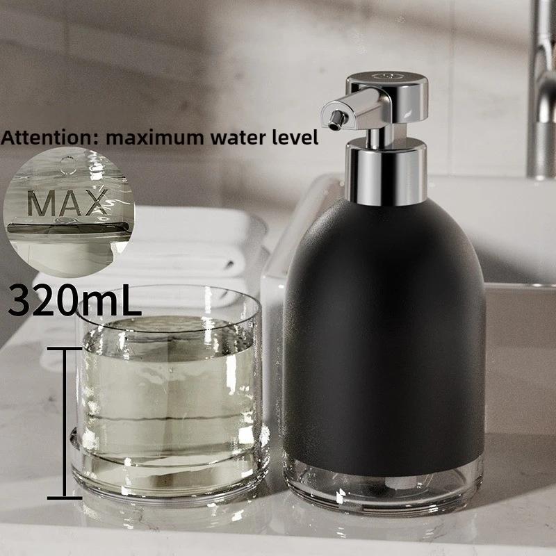 320ml Automatic Soap Dispenser 5 Levels, USB Rechargeable for Foam Gel Sanitizer, Kitchen Bathroom Touchless
