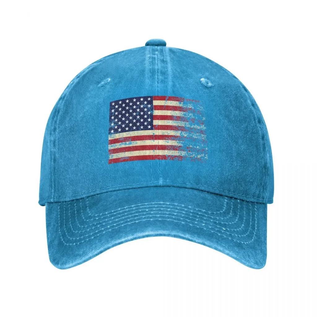 American Flag Vintage Baseball Cap Golf Hat Genuine Luxury Caps Visor Rave Womens  Unisexs