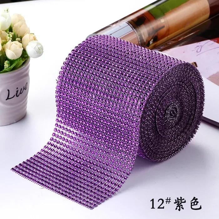 1Yard Sparkle 24Row DiamondRhinestones Ribbon Rhinestone Ribbon Silver Crystal Mesh Rhinestone Wrap DIY Crafts Wedding Decor