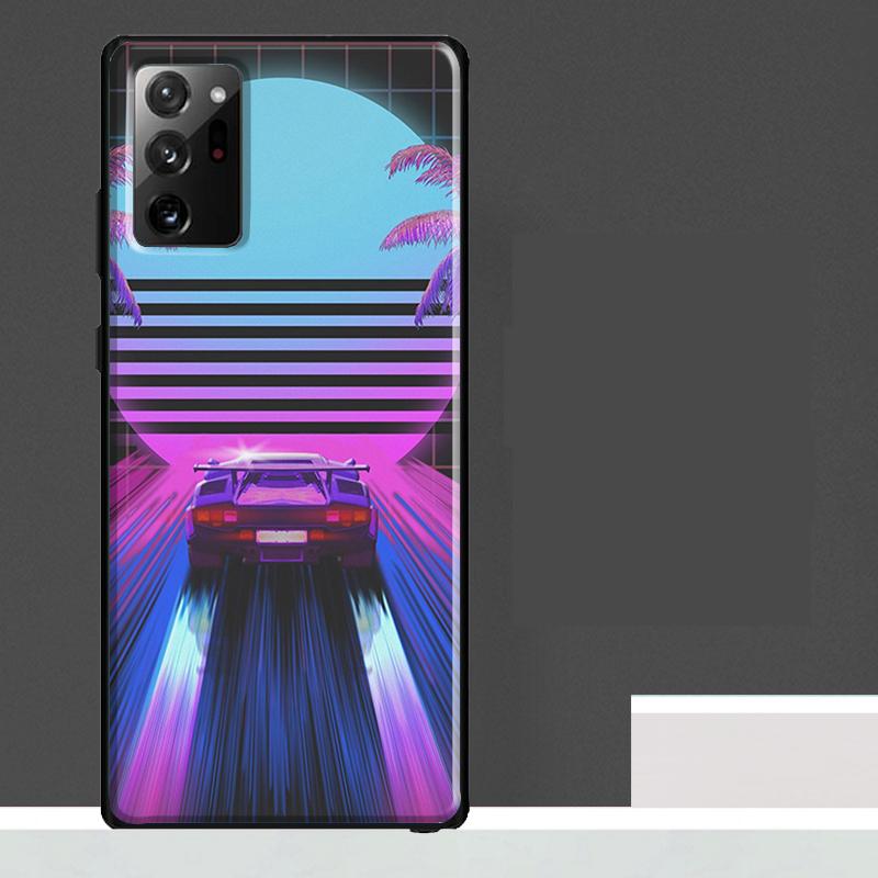Neon Retrowave 80s Vintage Art Case For Samsung Galaxy S23 S24 S25 Ultra S9 S10 S20 S21 S22 Plus S23 FE S25 FE Phone Cover