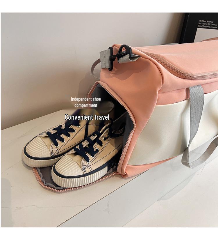 Trendy Water-Repellent Travel Bag with Shoe Compartment for Swimming and Fitness - Single Shoulder Crossbody with Large Capacity