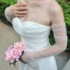 Sheer Wedding Gloves Simple Seethrough Arm Sleeves For Brides And Formal Event Elbow Fingerless Gloves for Special Event
