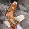 Damen Sandalen mit breiter Weite im Birkenstock-Stil - Plateau Outdoor Clogs mit konturiertem Fußbett, Römer-inspirierte Fashion Pantoletten für breite Füße