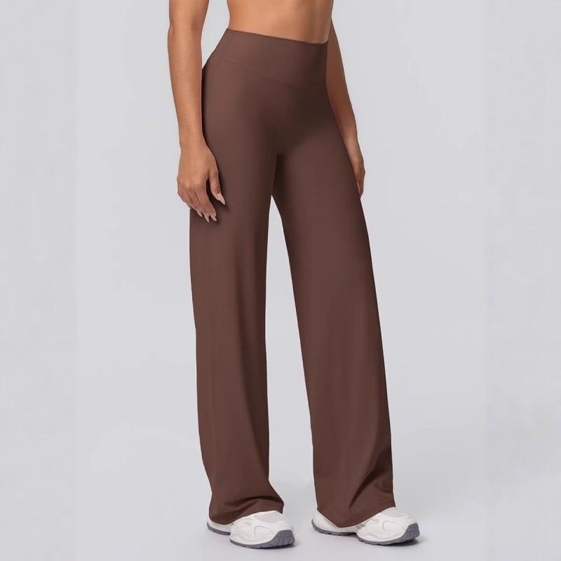 High Waist Straight Leg Yoga Pants Slim Fit Casual Trousers Women Sports Outdoor Gym