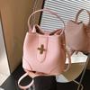 South Korea 2025 New Super Fire Messenger Bag Women's Bag Light Luxury Niche Trendy High-end Fashion Capsule Bucket Bag Women