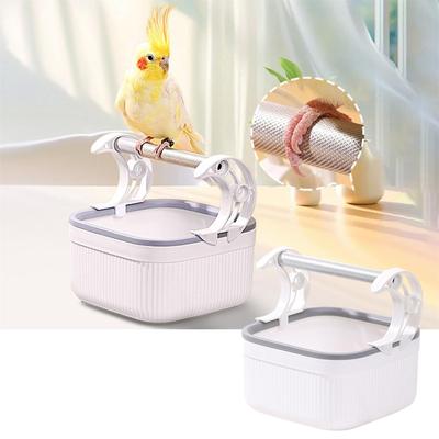 Bird Toilet Stand With Removable Bucket, Cockatiels & Conures, Portable Tabletop Bird Training Tool For Home