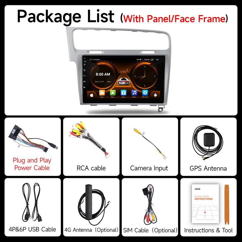 Radio auto Android 2Din JIUYIN pentru VW Volkswagen Golf 7 2013-2017 Multimedia Wireless Carplay Auto Unitate principală Stereo Navigație