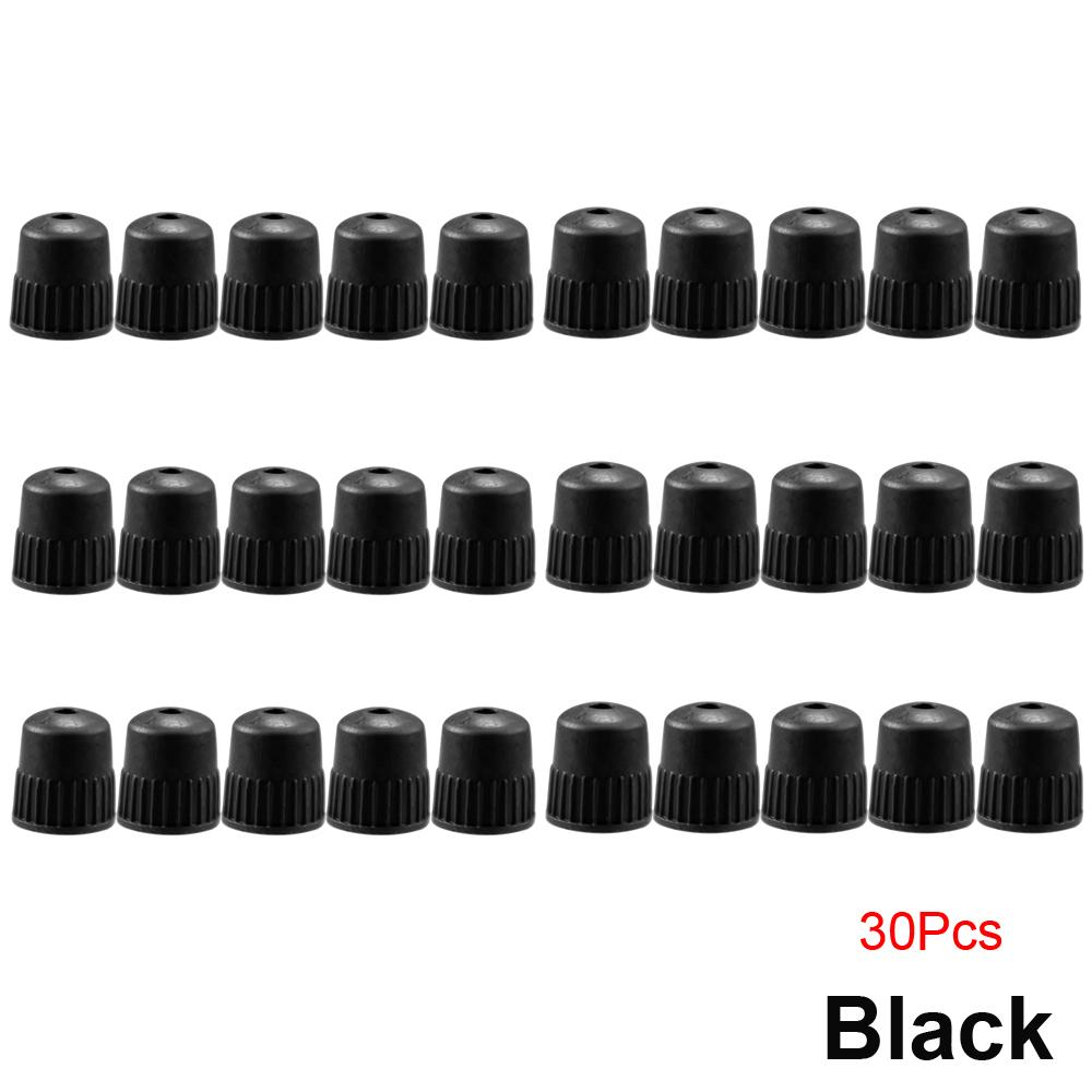 10/30/50Pcs Black Valve Caps Plastic Bike Tire Caps Air Dust Covers-Used on Valves for Bicycle, MTB Mountain, Road Bike