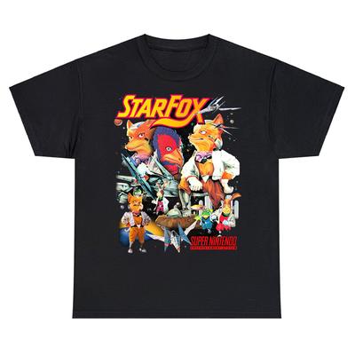 Star Fox T Shirt Stylish Hip Hop Japanese Anime Harajuku Short Sleeve Streetwear Daily Cotton Tops Vintage Casual Unisex T-shirt