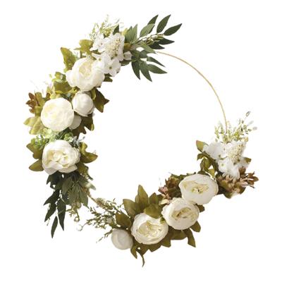 Simulations Pfingstrosenkranz Heimtürdekorationen Wandbehang Künstlicher Pfingstrosenkranz Hochzeit