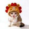 Dog Cat Headgear Cute Pet Hat Soft Ear Hole Pet Headgear Portable Decorative Cat Hat Daily Wear