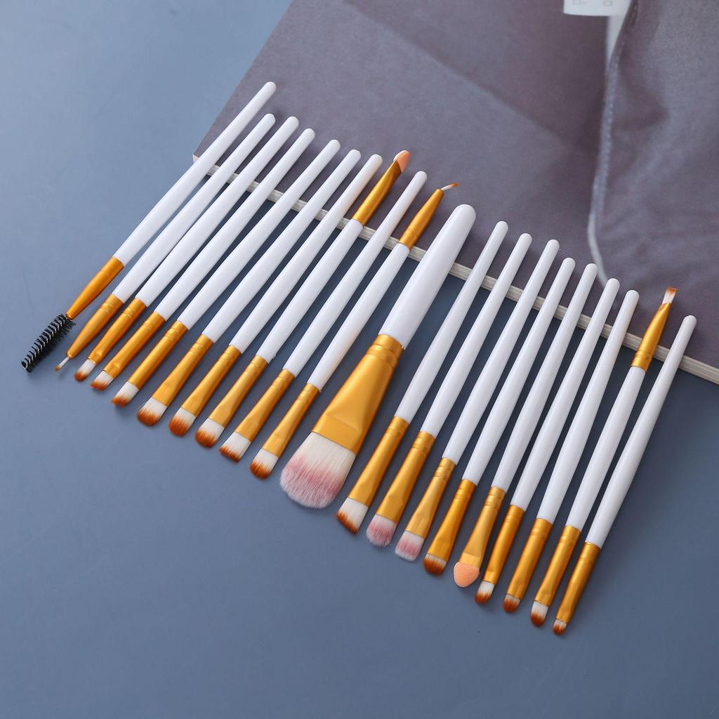 20-Piece Eye Brush Set: Eyeshadow & Foundation Brushes with 22 Colors