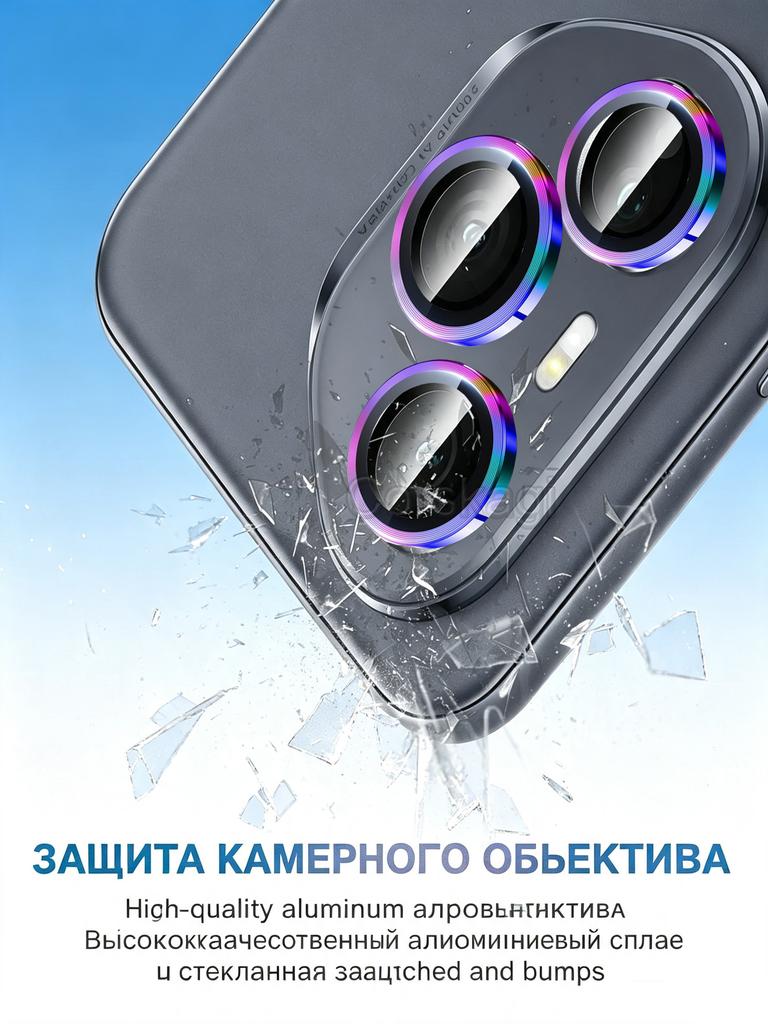3Pcs Honor 400 Pro Metal Ring + Tempered Glass Camera Protector Lens Honor 400Pro Protection Film
