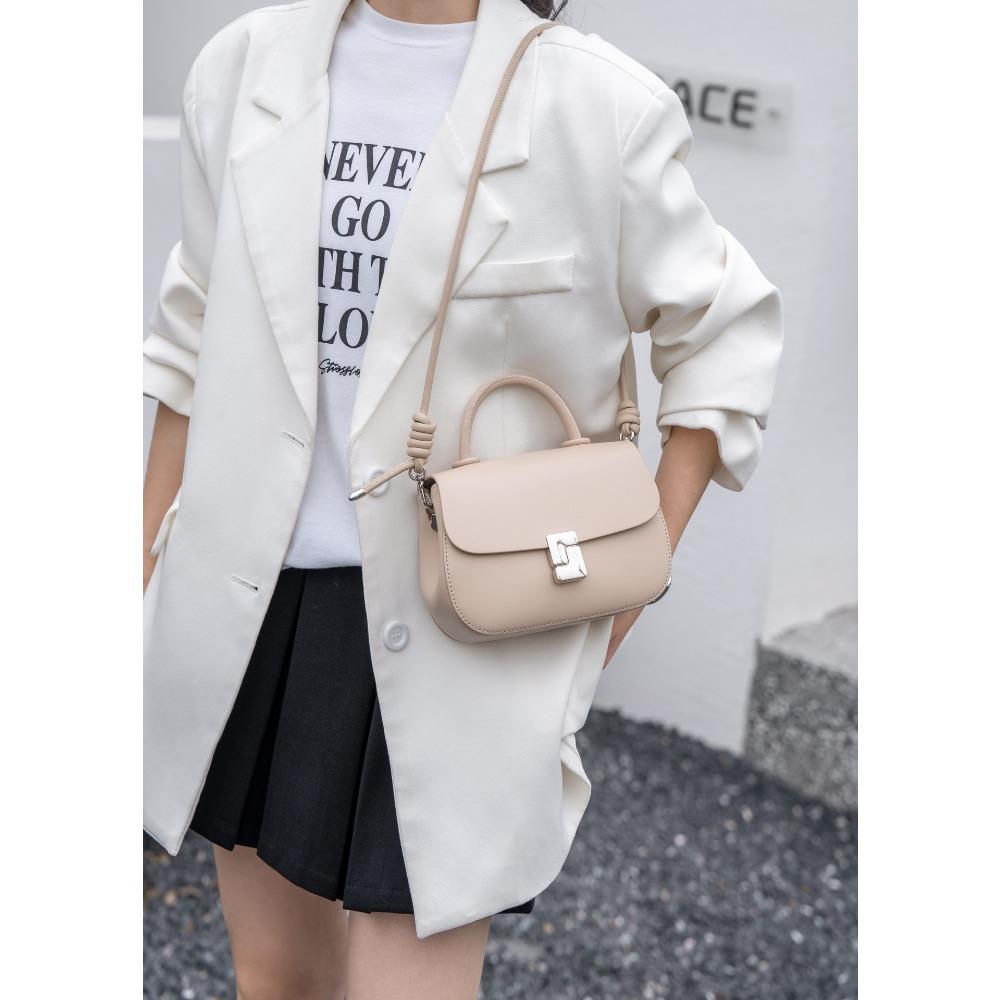 

Новая маленькая сумочка из коровьей кожи, универсальная сумка-мессенджер через плечо для поездок на работу, простая сумка-ракушка, легкая