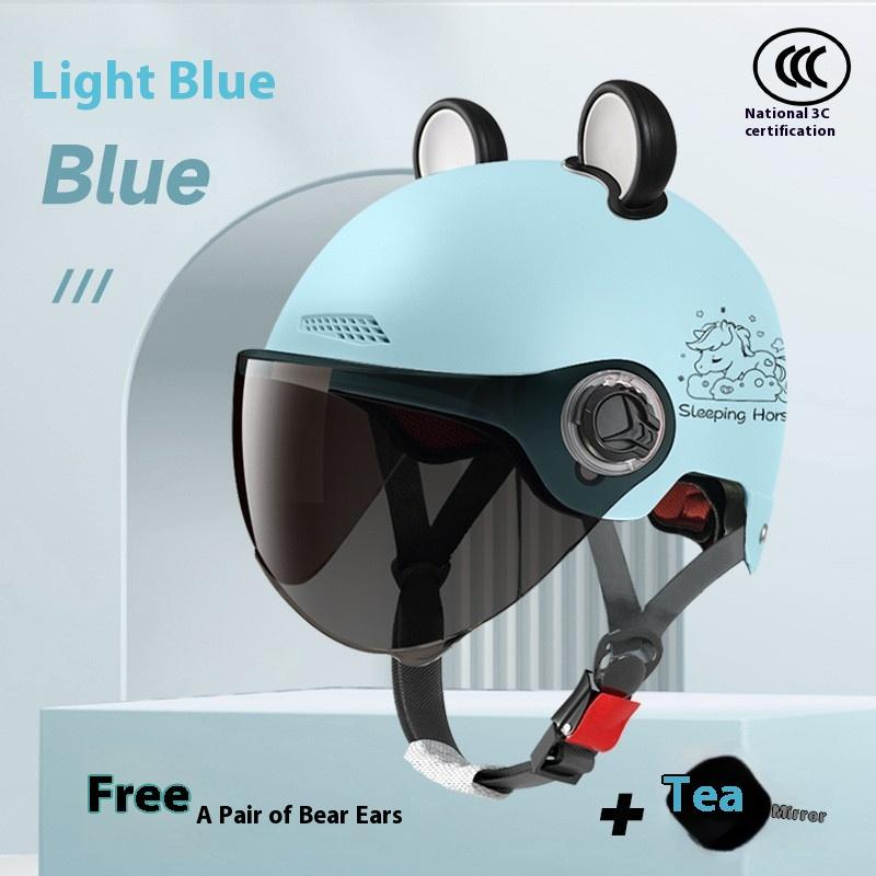 Electric Vehicle, Motorcycle, Women's Summer Battery Car, Half Helmet, Men's Four-season Universal Safety Helmet