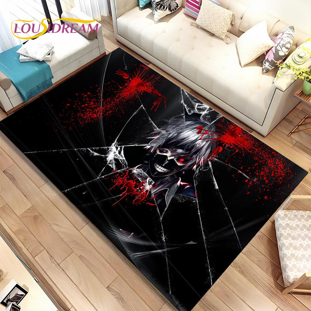 Japan Anime Tokyo Ghoul Cartoon Area Rug,Carpet for Home Living Room Bedroom Sofa Doormat Kitchen Decor,kids Non-slip Floor Mat