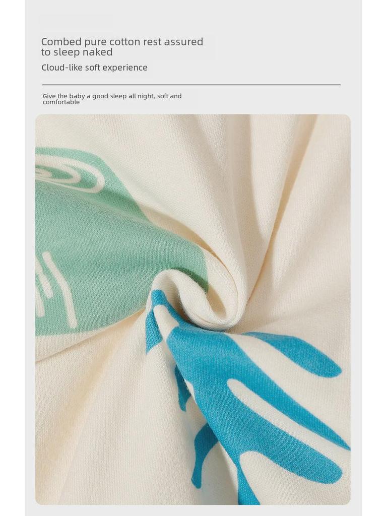 Inxiuli Babyschlafsack aus reiner Baumwolle, geteilte Beine, Anti-Kick, verdickt für Herbst und Winter