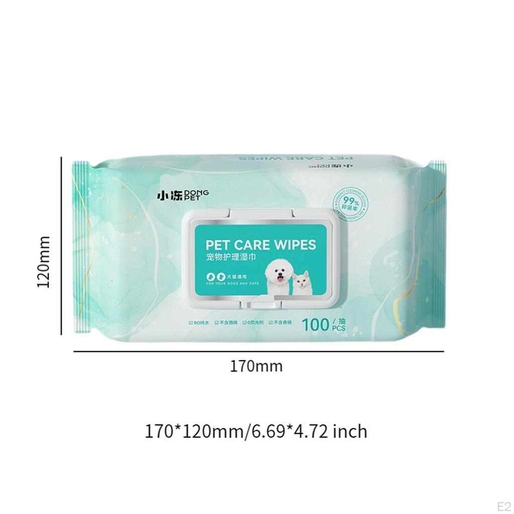 Ubrousky na skvrny od očí pro psy a kočky Univerzální čisticí mazlíček 100 kusů Jemná Rychlá Snadná péče