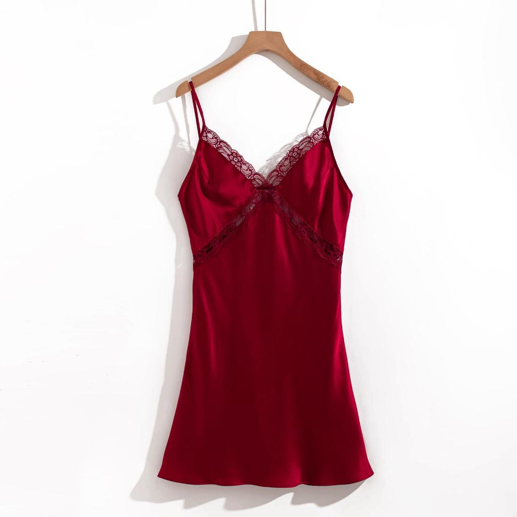 2025 Women's Silk Spaghetti Strap Robe & Nightgown - Elegant Bridal Homewear